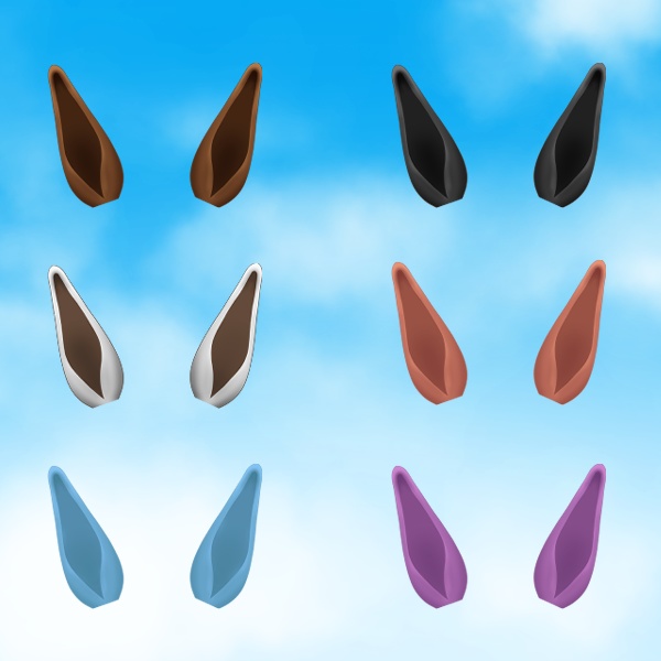 【フリー素材セット】ウマ耳