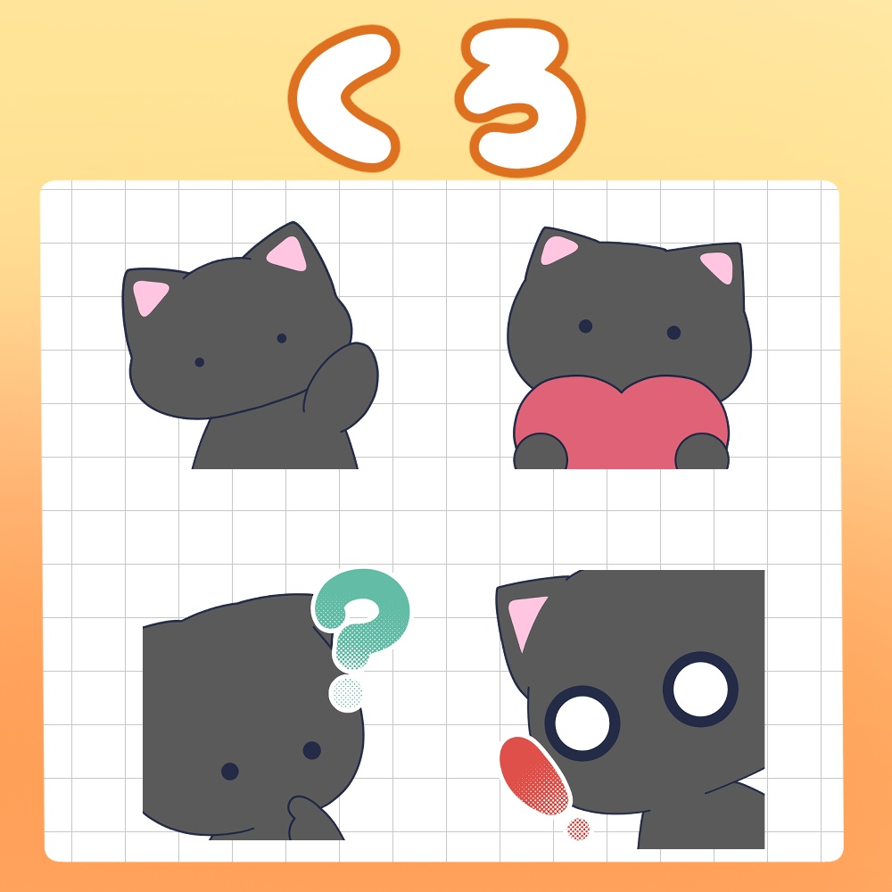 【Twitch・YouTubeにオススメ!】きょむねこスタンプ VTuber 配信者向け