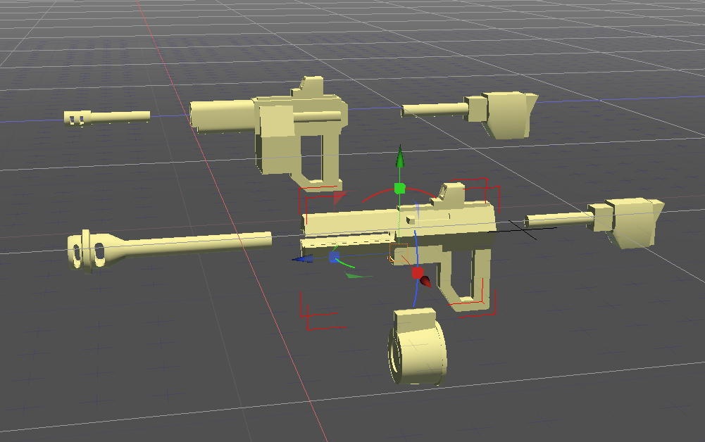 シンプル銃2丁セット(STLデータ)