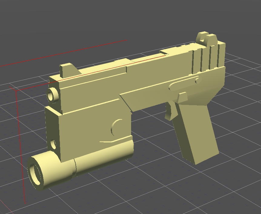 ハンドガン&ガンケース2種(STLデータ)