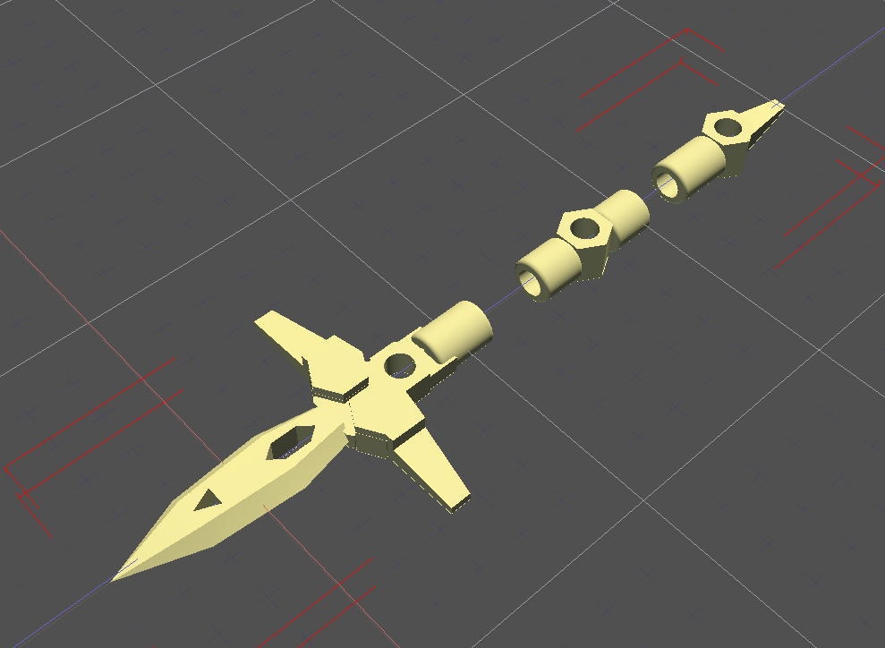 ウイングドスピア２（STLデータ）