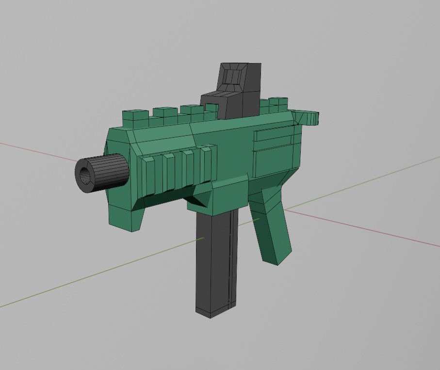 サブマシンガン２（STLデータ）