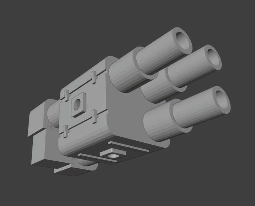 3連装ミサイルランチャー(STLデータ)