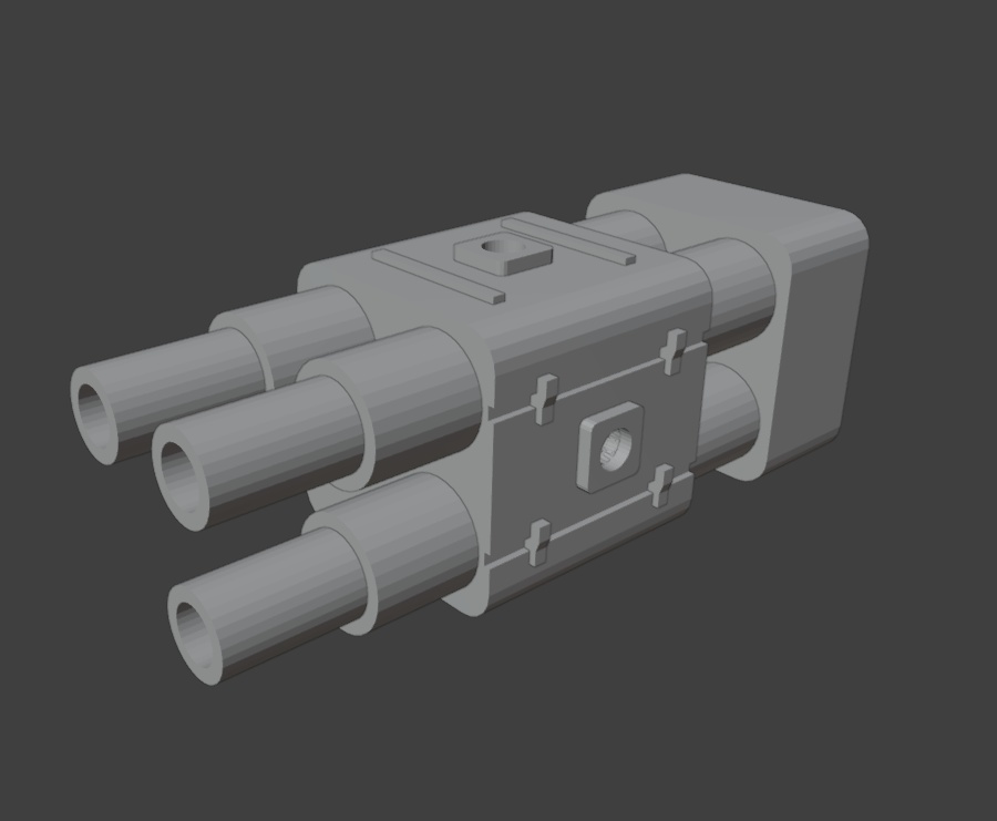 3連装ミサイルランチャー(STLデータ)