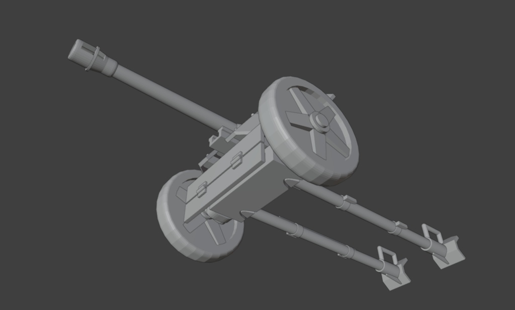 メガミ用対戦車砲(STLデータ)