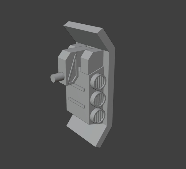 ミサイルポッド付きシールド(STLデータ)