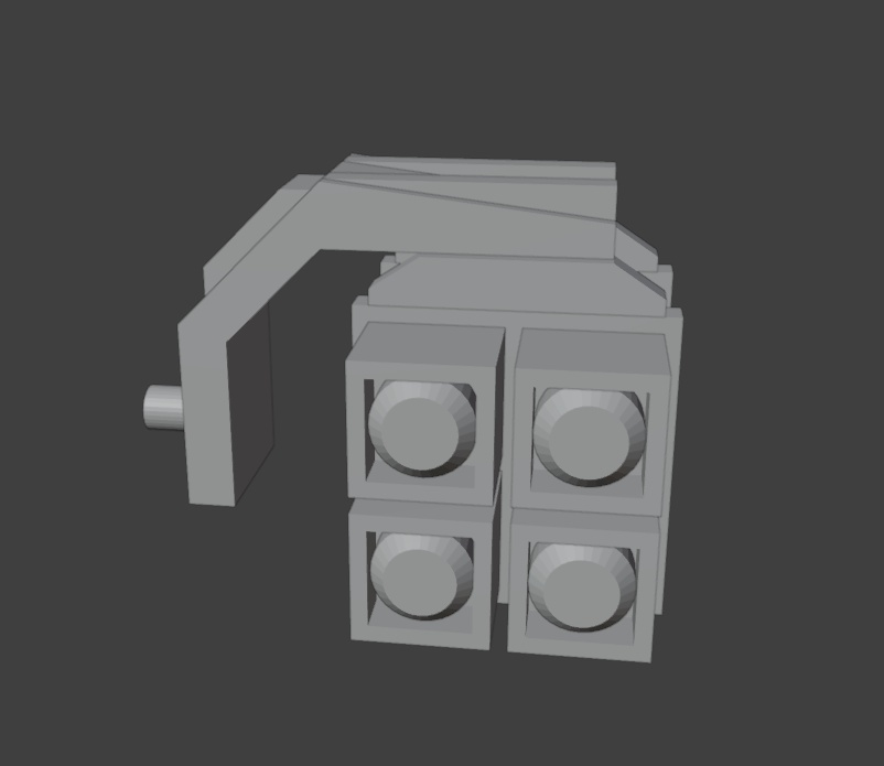 4連装ミサイルポッド(STLデータ)