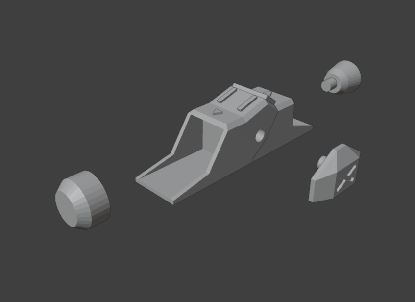 ミサイル装備型スラスターポッド(STLデータ)