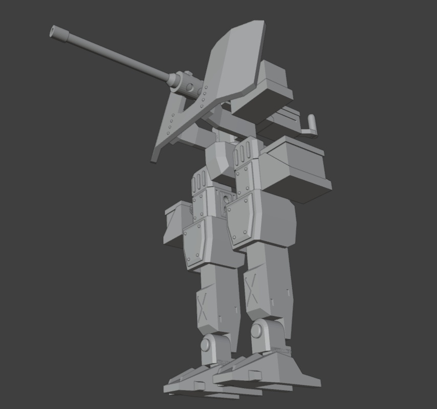 メガミ用二足歩行式機関砲座(STLデータ)