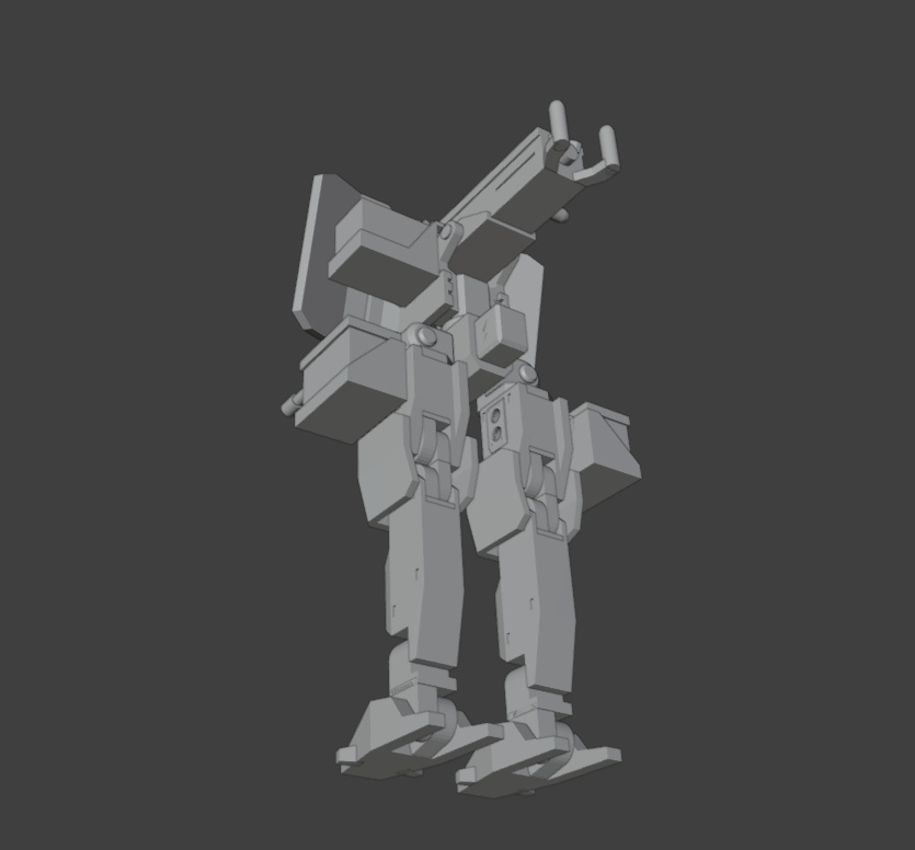 メガミ用二足歩行式機関砲座(STLデータ)