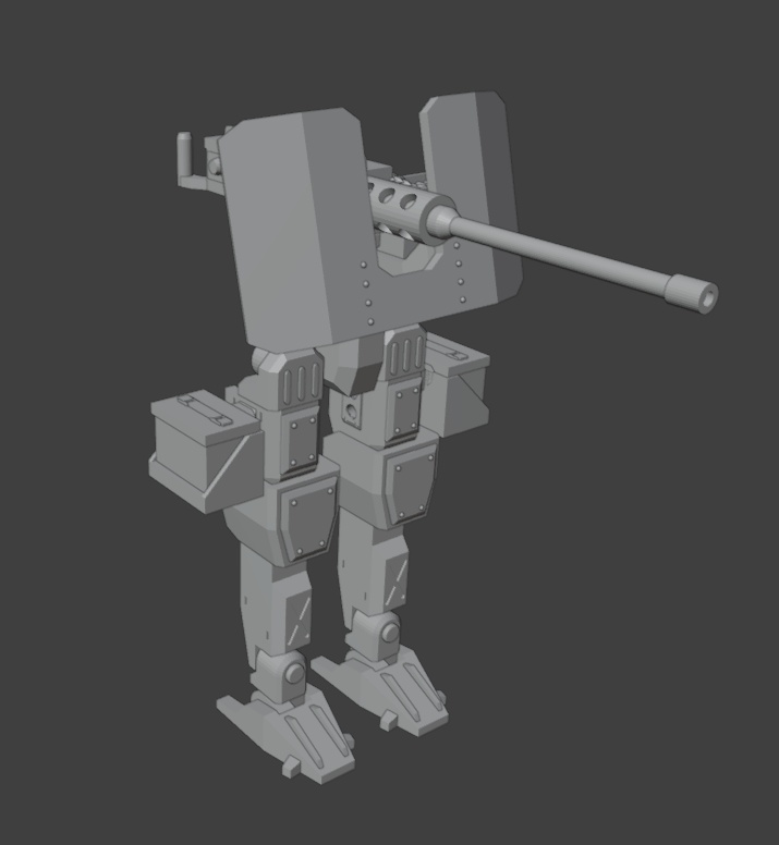メガミ用二足歩行式機関砲座(STLデータ)