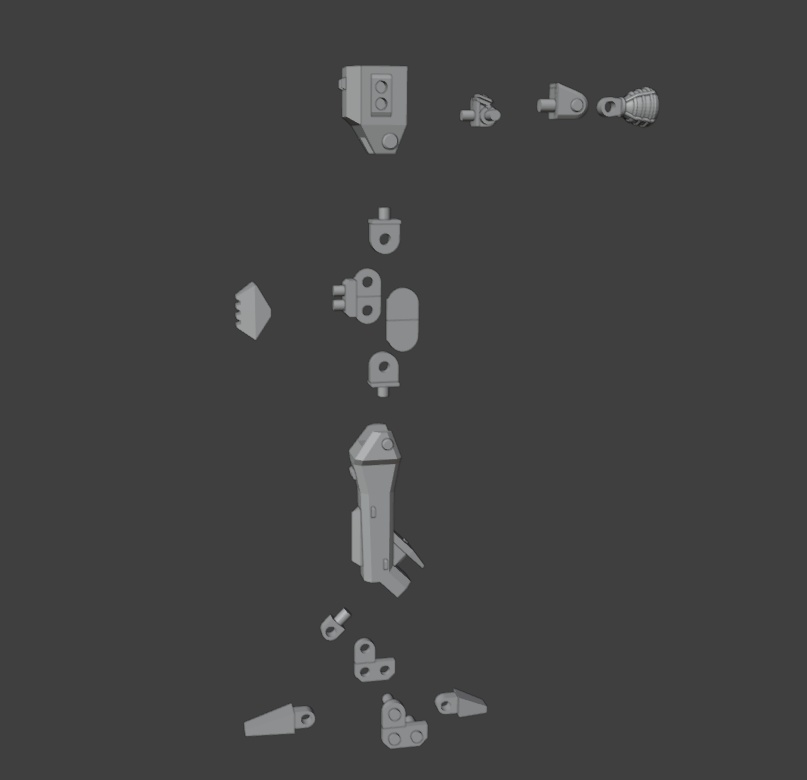 メガミシャーシキット用装備セット(STLデータ)