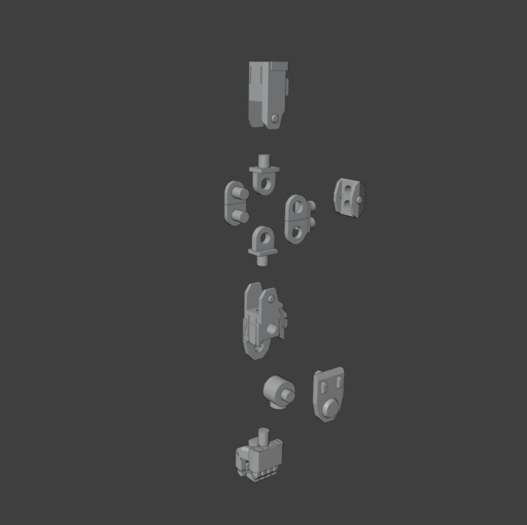 メガミシャーシキット用装備セット(STLデータ)