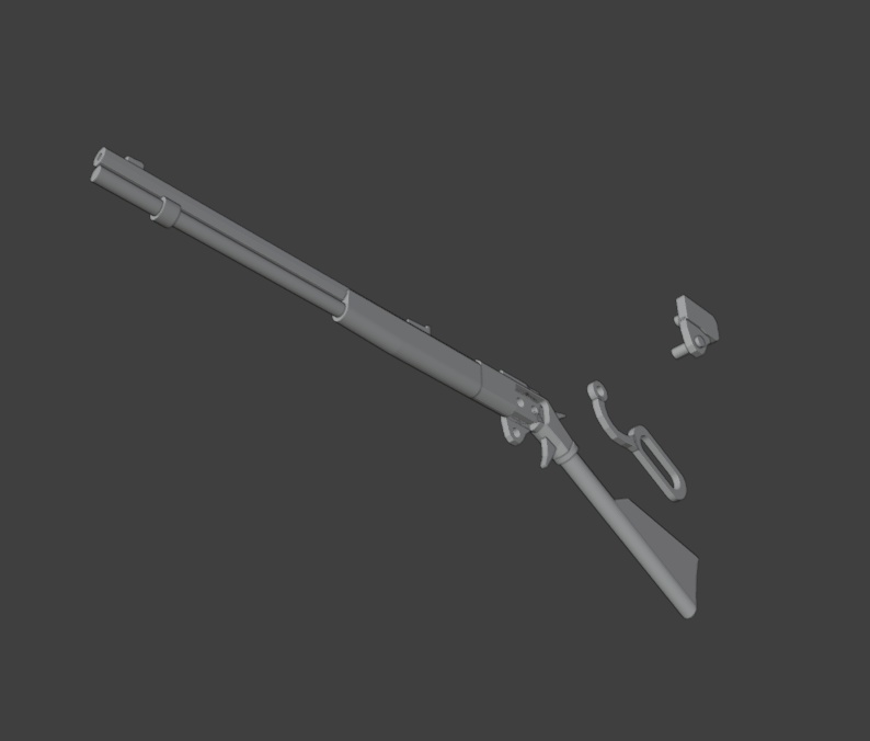 1/10レバーアクションライフル(STLデータ)