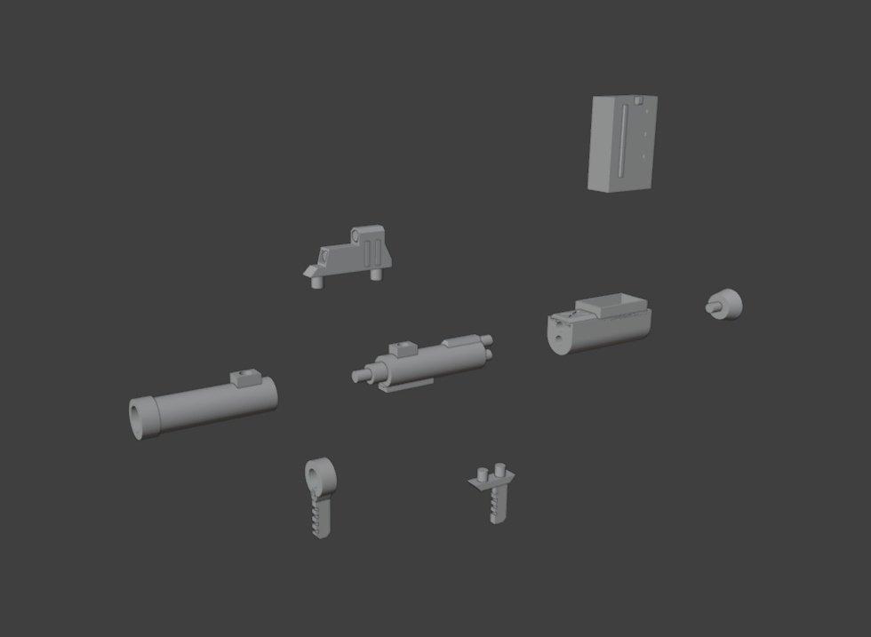 キロタンゴ式ロボ用追加装備:重攻撃装備(STLデータ)