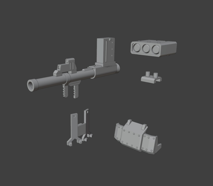 キロタンゴ式ロボ用追加装備：重攻撃装備（STLデータ）