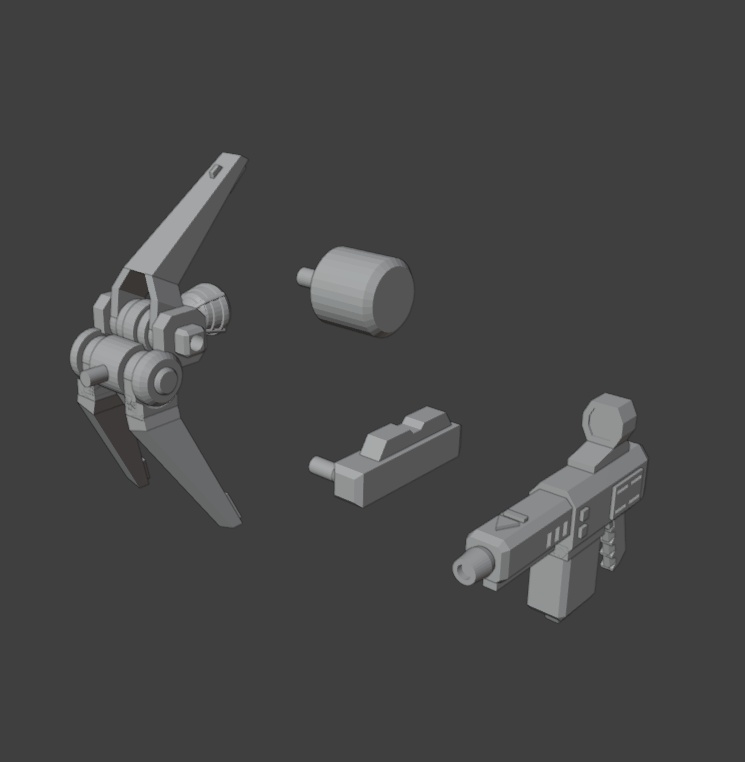 メガミ用空間戦闘装備セット(STLデータ)