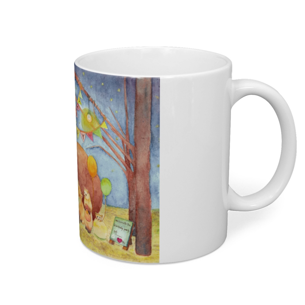 マグカップ『北の森で誕生会 』
