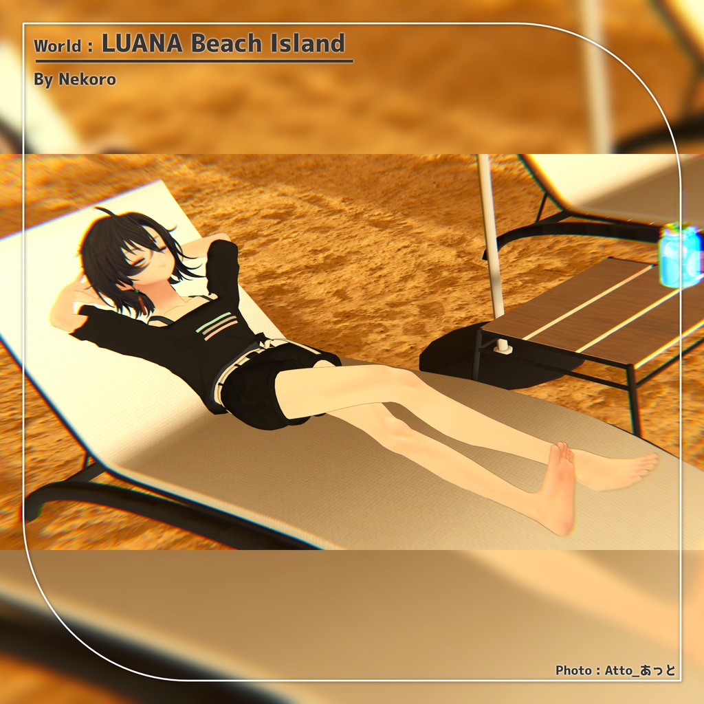 【9アバター対応】裾結びオフショルダーシャツ+ショートパンツ【PB設定済み】