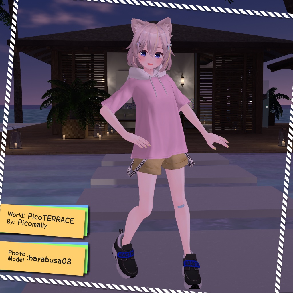 【5アバター対応】半袖パーカー&カーディガン【PB設定済み】