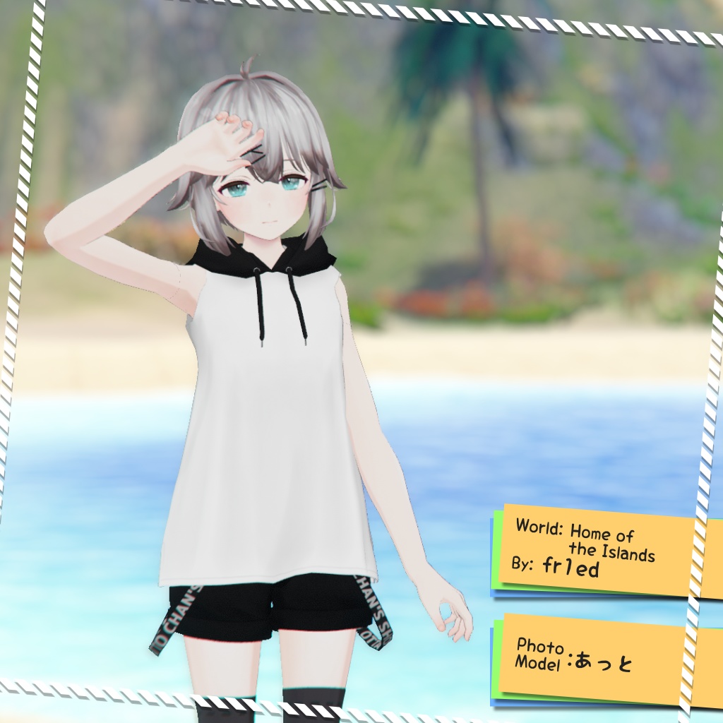 【5アバター対応】半袖パーカー&カーディガン【PB設定済み】