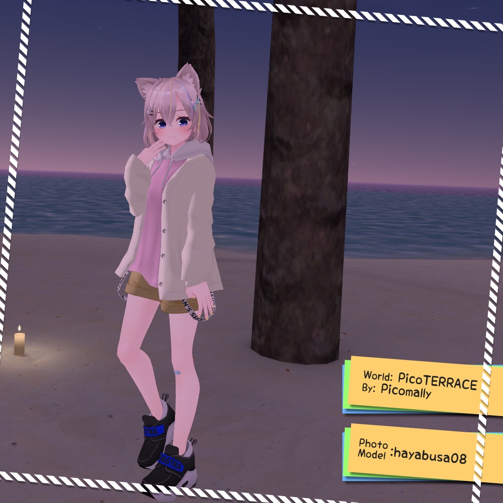 【5アバター対応】半袖パーカー&カーディガン【PB設定済み】