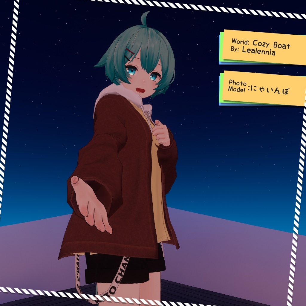 【5アバター対応】半袖パーカー&カーディガン【PB設定済み】