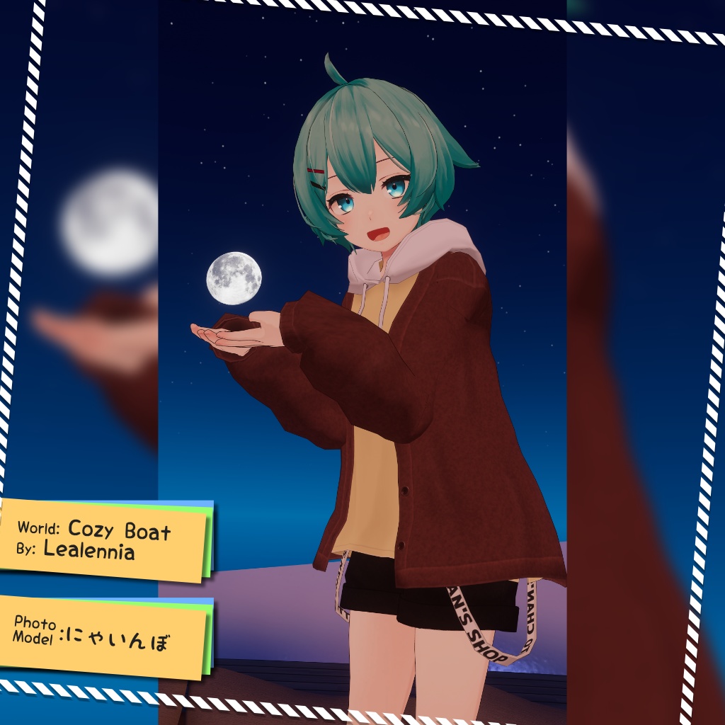 【5アバター対応】半袖パーカー&カーディガン【PB設定済み】