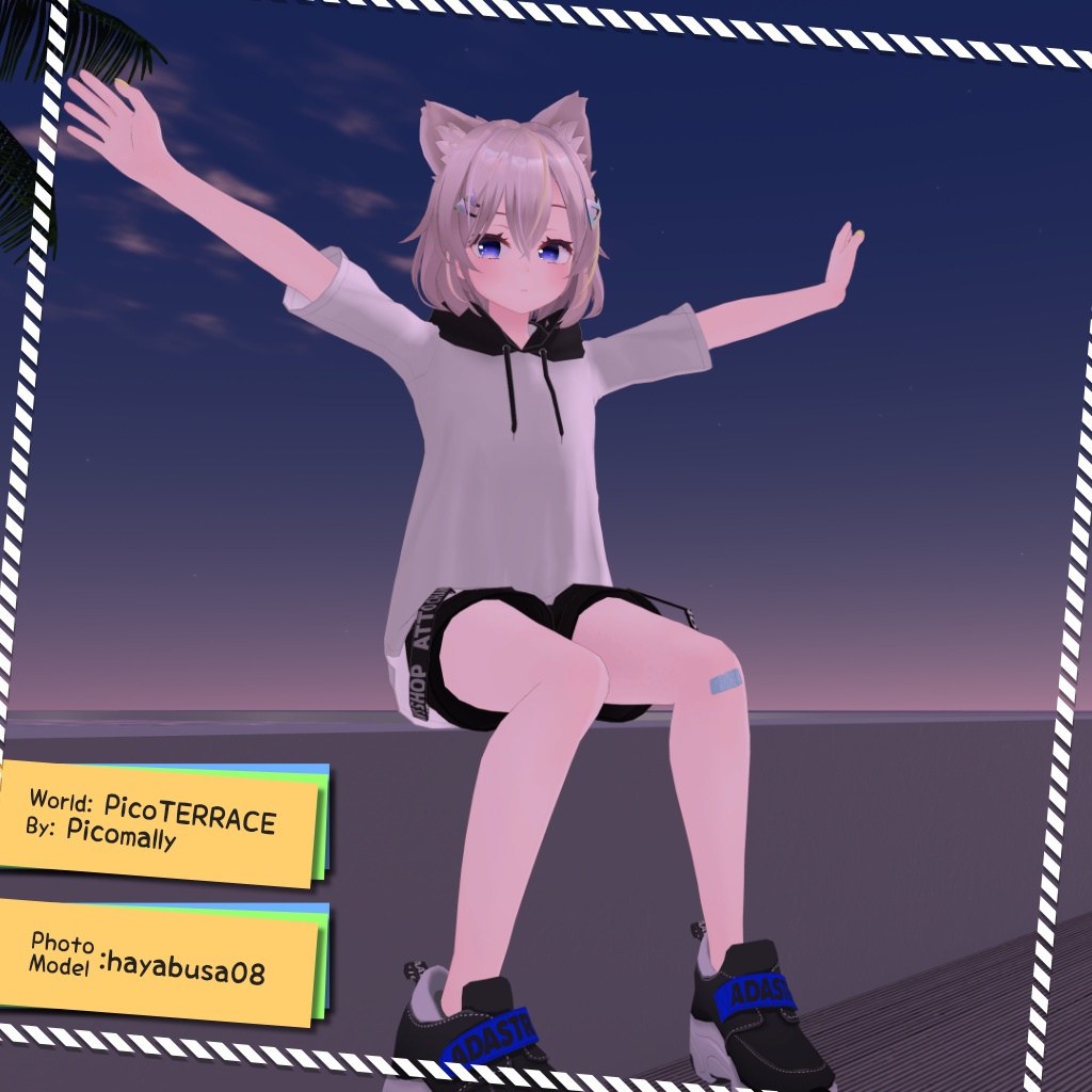 【5アバター対応】半袖パーカー&カーディガン【PB設定済み】