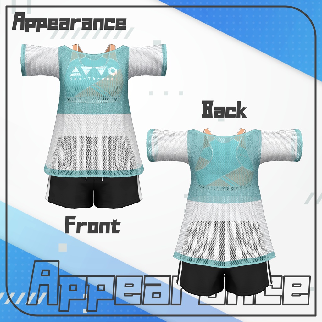 【7アバター対応】シースルータンキニ【PB設定済み】