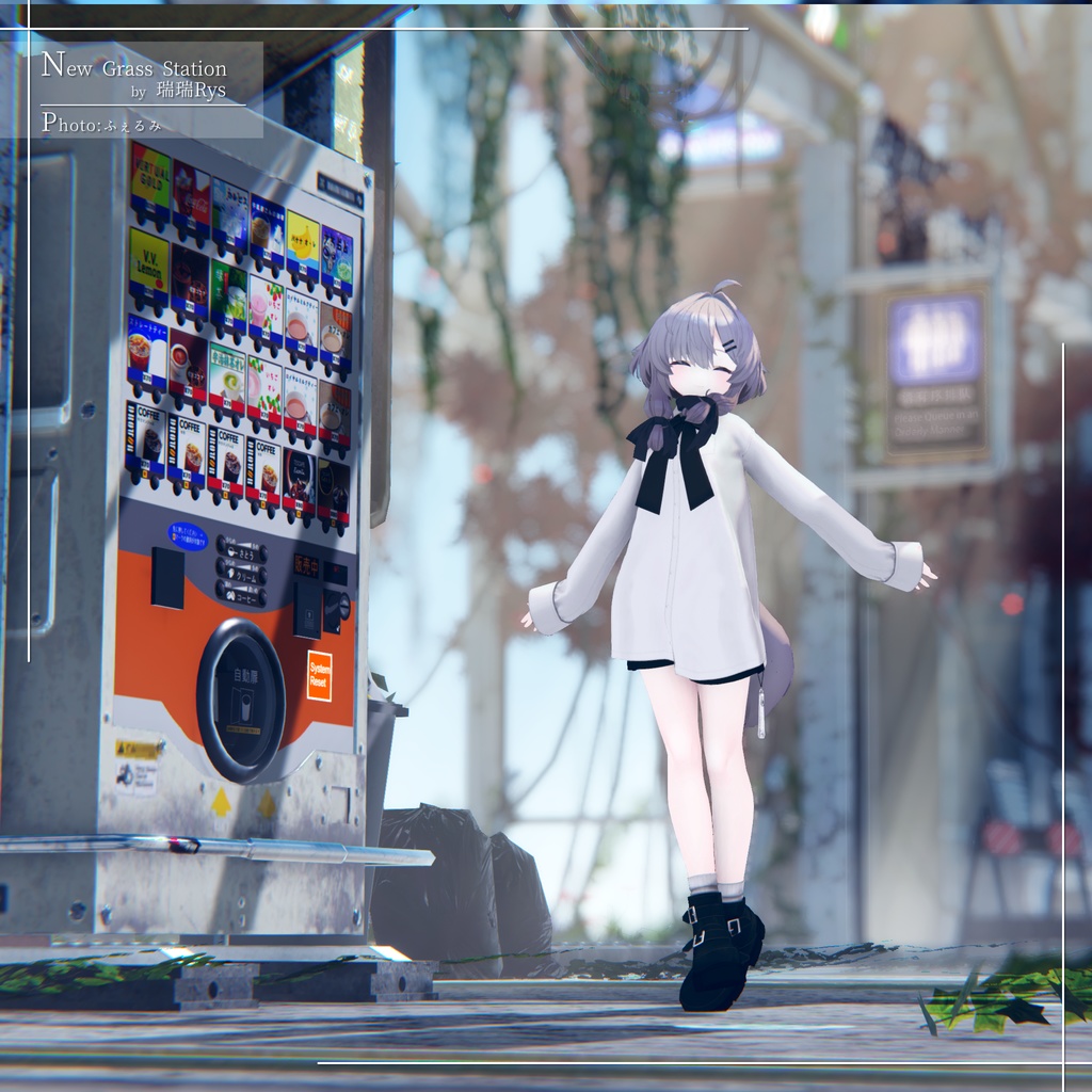 【7アバター対応】大きめニット&Yシャツコーデ【PB設定済み】