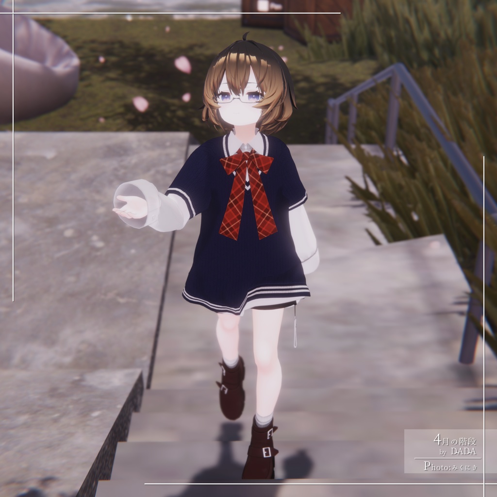 【7アバター対応】大きめニット&Yシャツコーデ【PB設定済み】