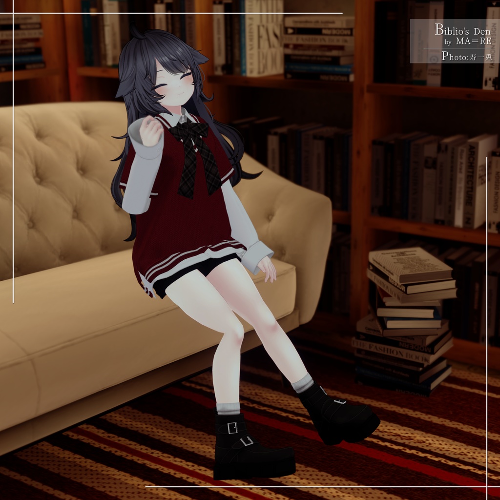 【7アバター対応】大きめニット&Yシャツコーデ【PB設定済み】