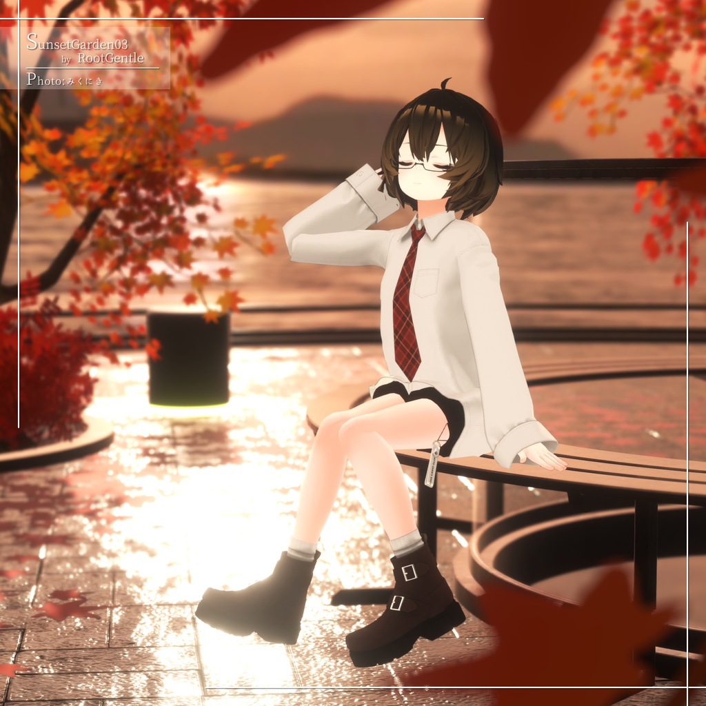 【7アバター対応】大きめニット&Yシャツコーデ【PB設定済み】