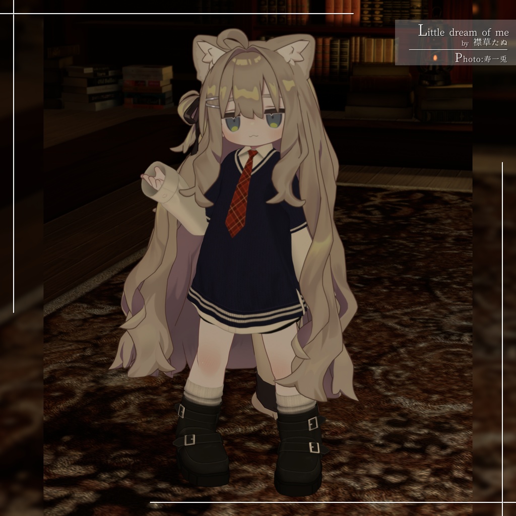 【7アバター対応】大きめニット&Yシャツコーデ【PB設定済み】