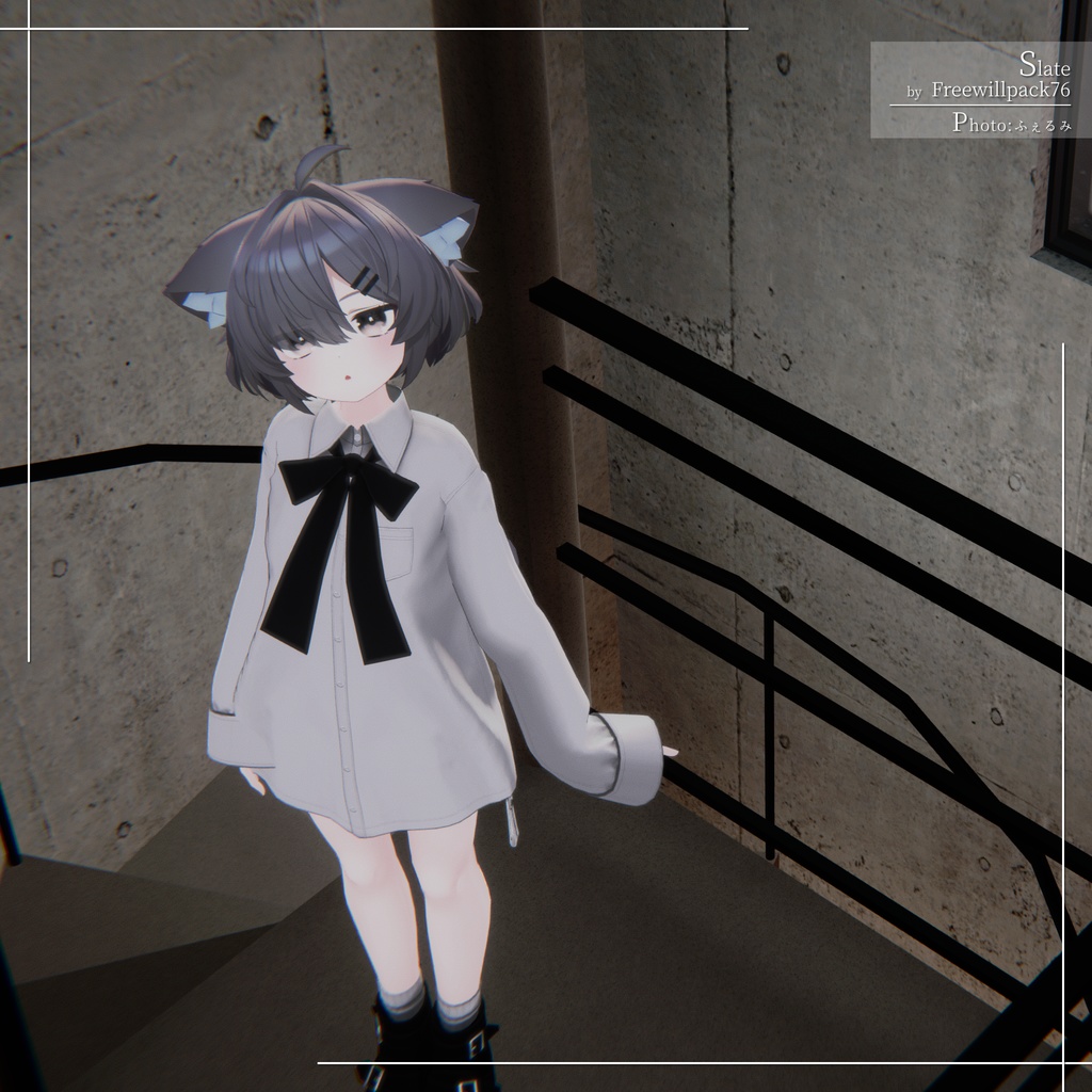 【7アバター対応】大きめニット&Yシャツコーデ【PB設定済み】