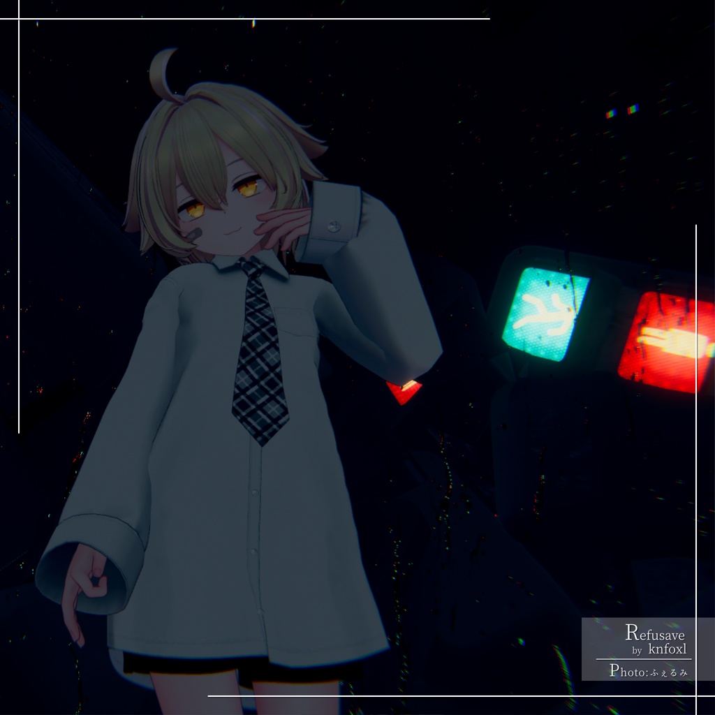 【7アバター対応】大きめニット&Yシャツコーデ【PB設定済み】