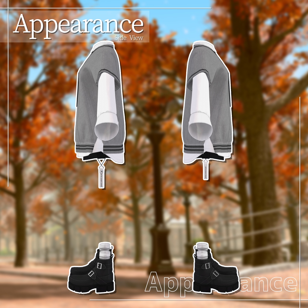 【7アバター対応】大きめニット&Yシャツコーデ【PB設定済み】