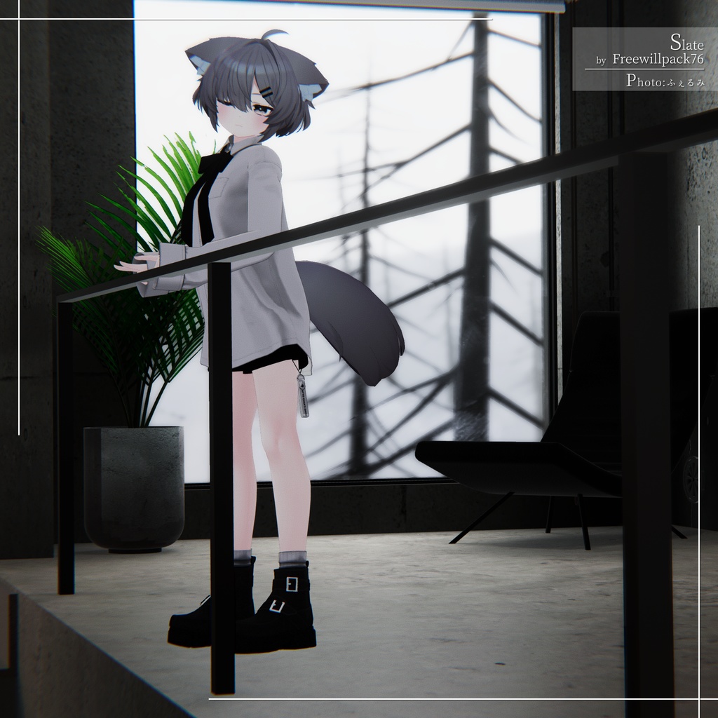 【7アバター対応】大きめニット&Yシャツコーデ【PB設定済み】