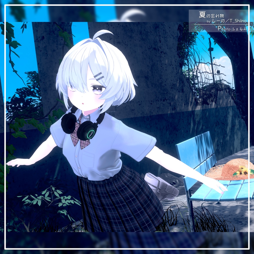 【9アバター対応】カジュアル制服コーデ+ヘッドホン付き!【PB設定済み】