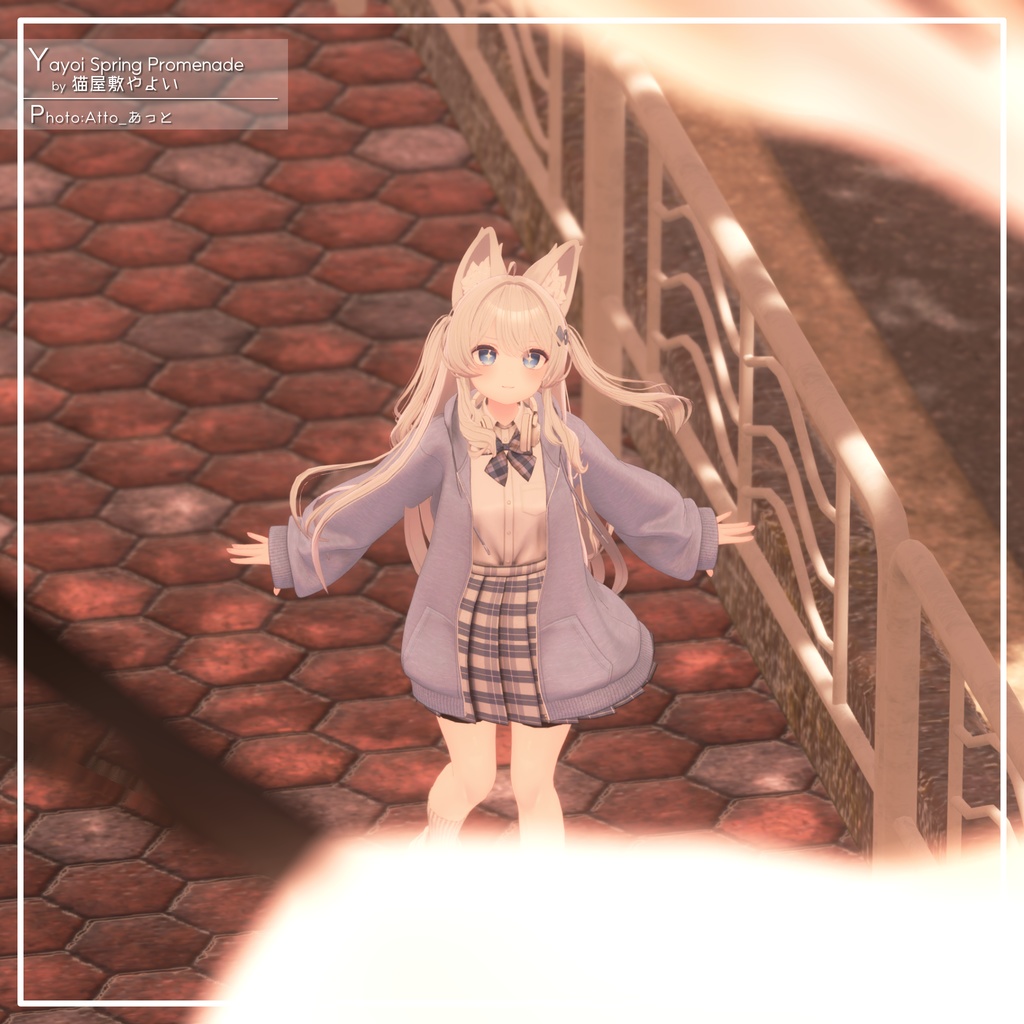 【10アバター対応】カジュアル制服コーデ+ヘッドホン付き!【PB設定済み】