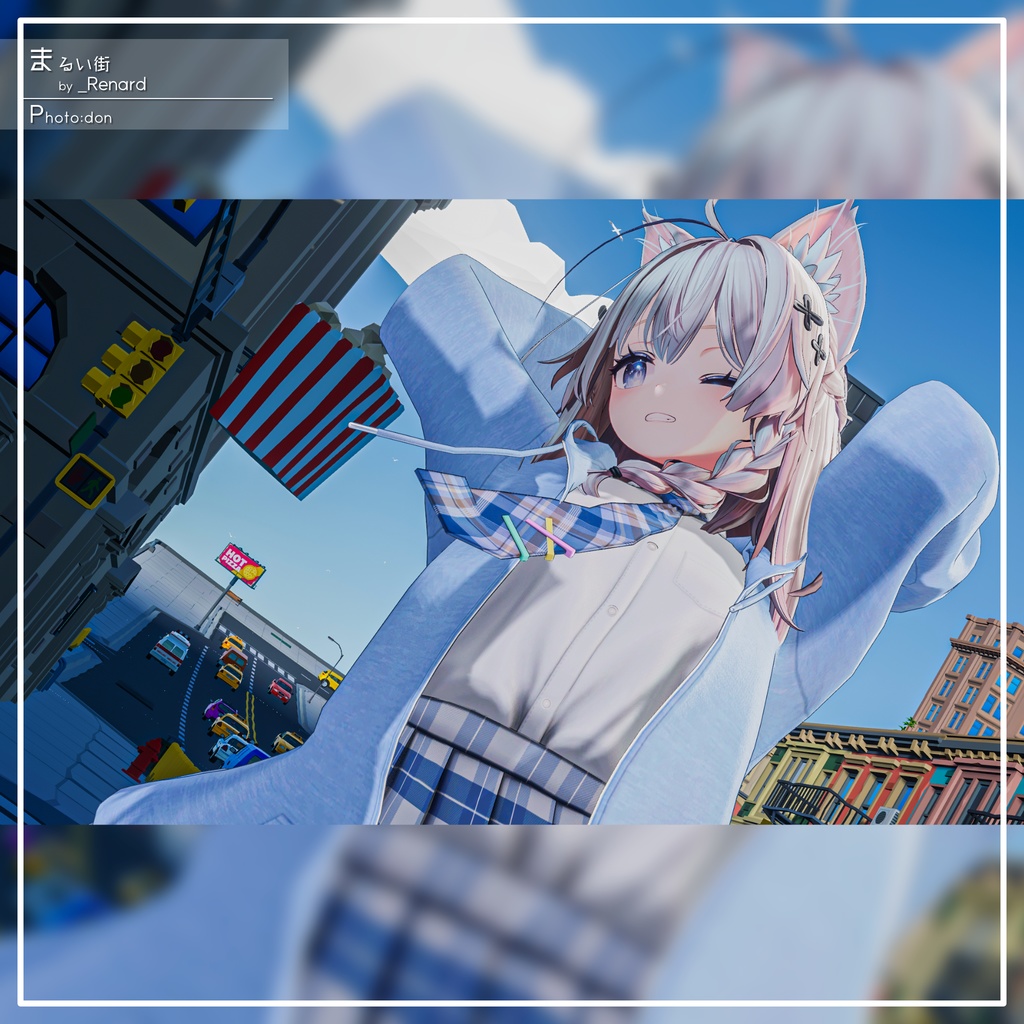 【9アバター対応】カジュアル制服コーデ+ヘッドホン付き!【PB設定済み】