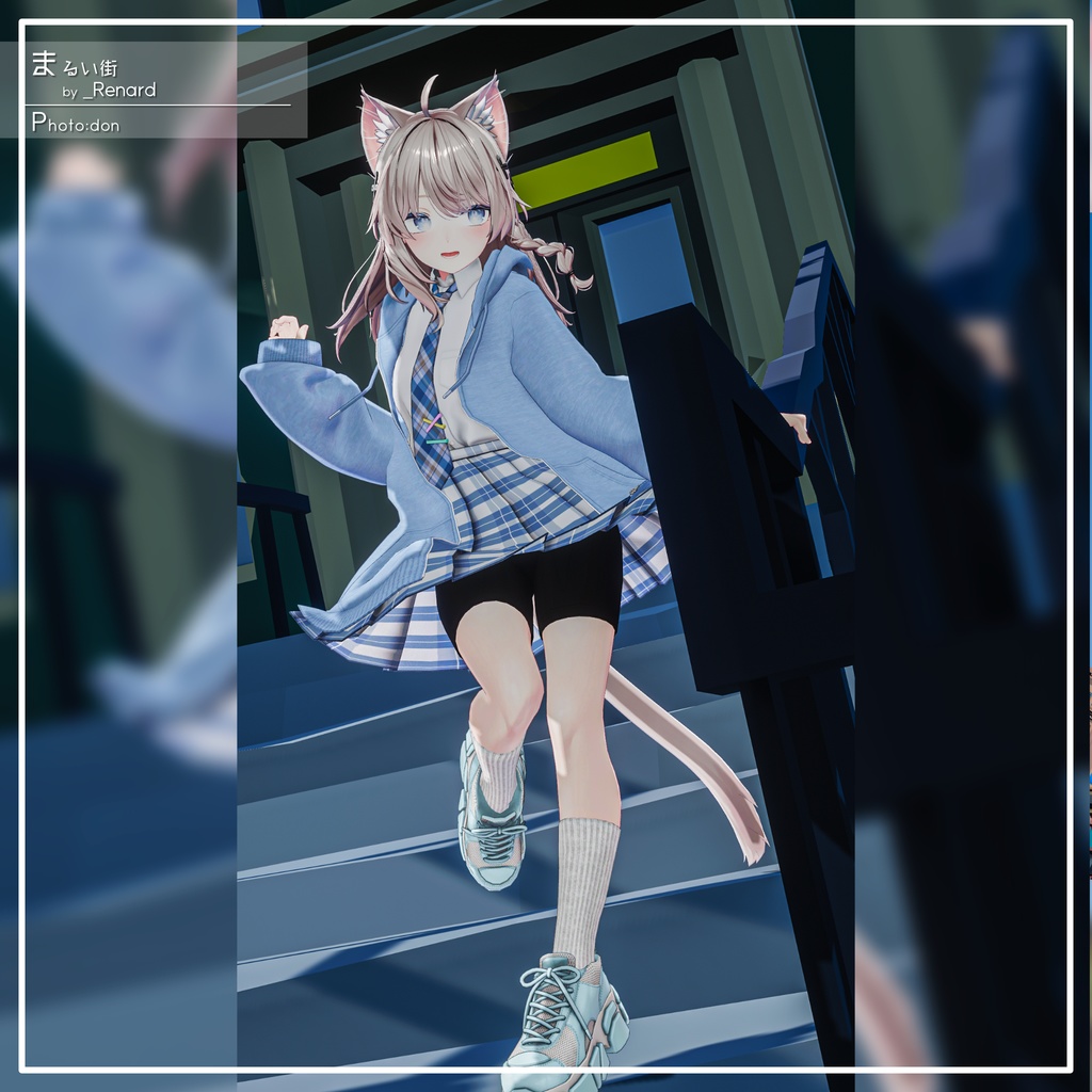 【9アバター対応】カジュアル制服コーデ+ヘッドホン付き!【PB設定済み】