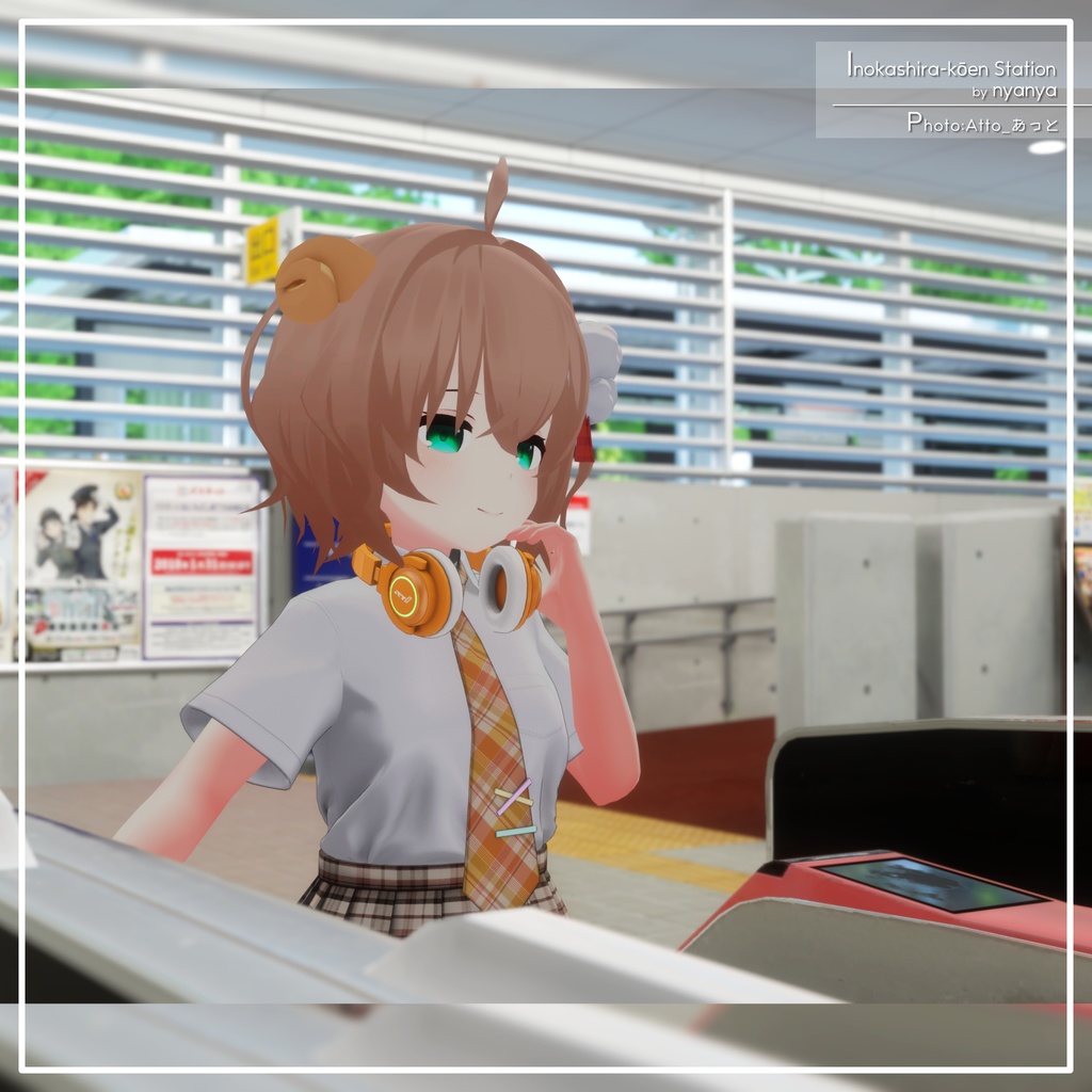 【9アバター対応】カジュアル制服コーデ+ヘッドホン付き!【PB設定済み】