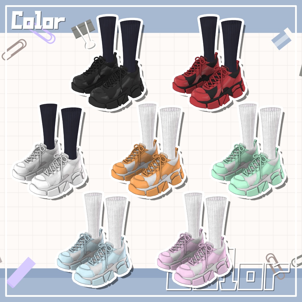 【9アバター対応】カジュアル制服コーデ+ヘッドホン付き!【PB設定済み】