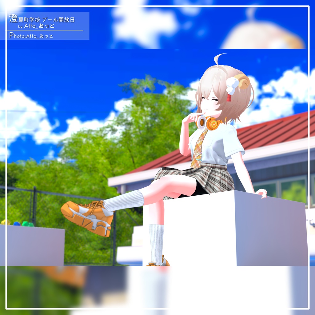 【9アバター対応】カジュアル制服コーデ+ヘッドホン付き!【PB設定済み】