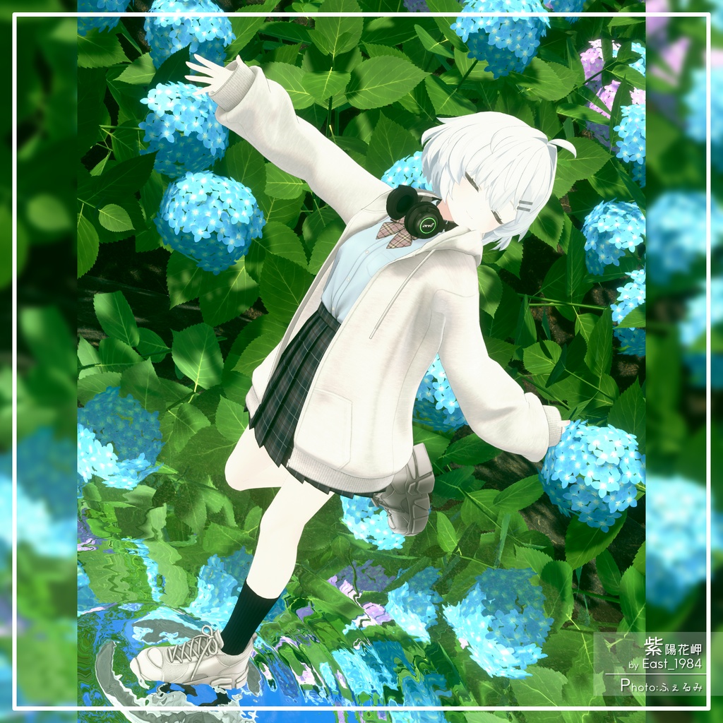 【9アバター対応】カジュアル制服コーデ+ヘッドホン付き!【PB設定済み】