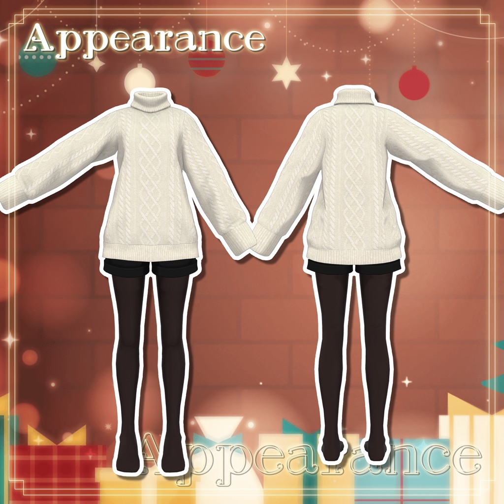 【8アバター対応】あったかタートルネック&お出かけコートセット【PB設定済み】
