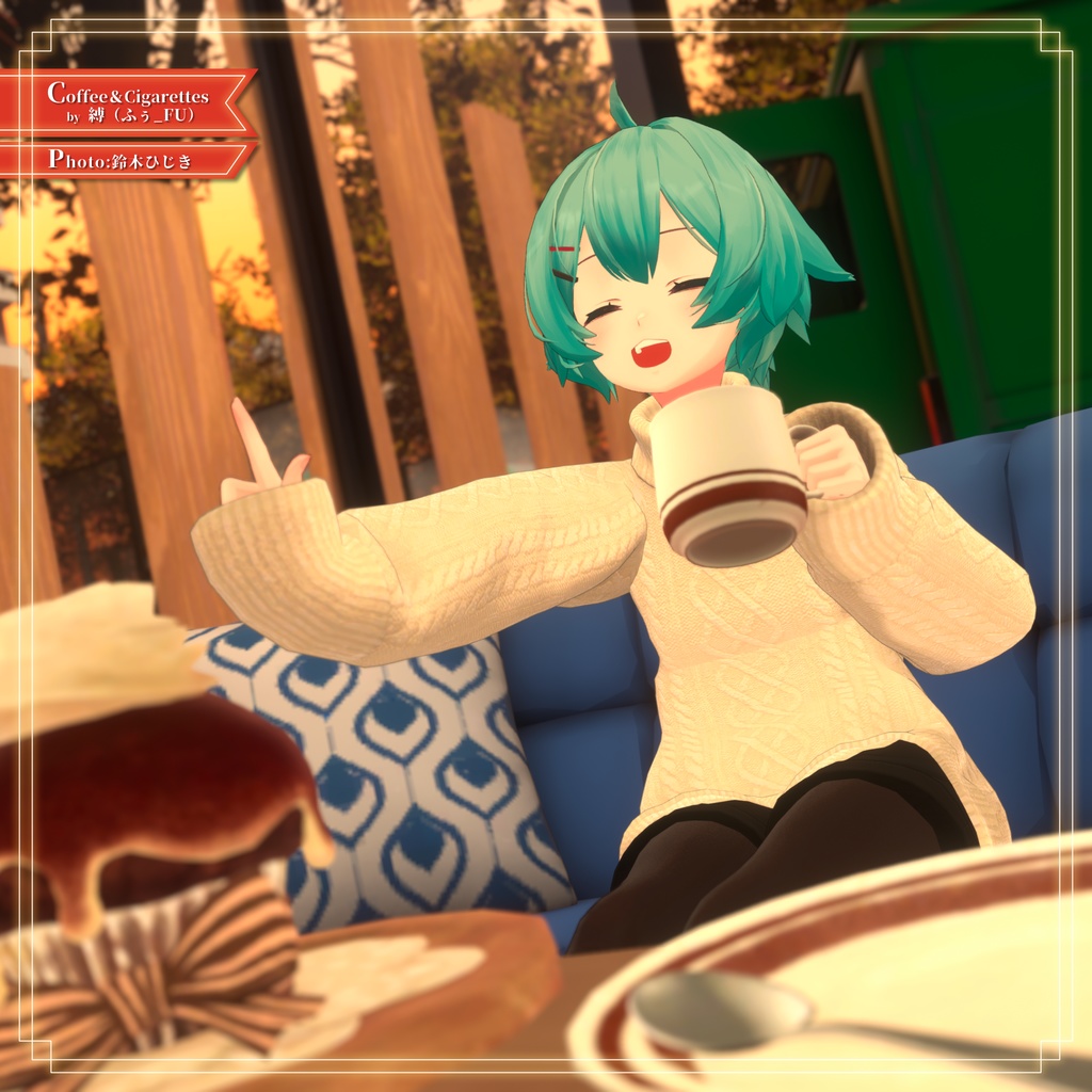 【8アバター対応】あったかタートルネック&お出かけコートセット【PB設定済み】