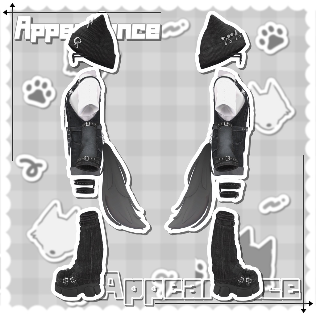 【4アバター対応】サブカルオーバーオール【PB設定済み】